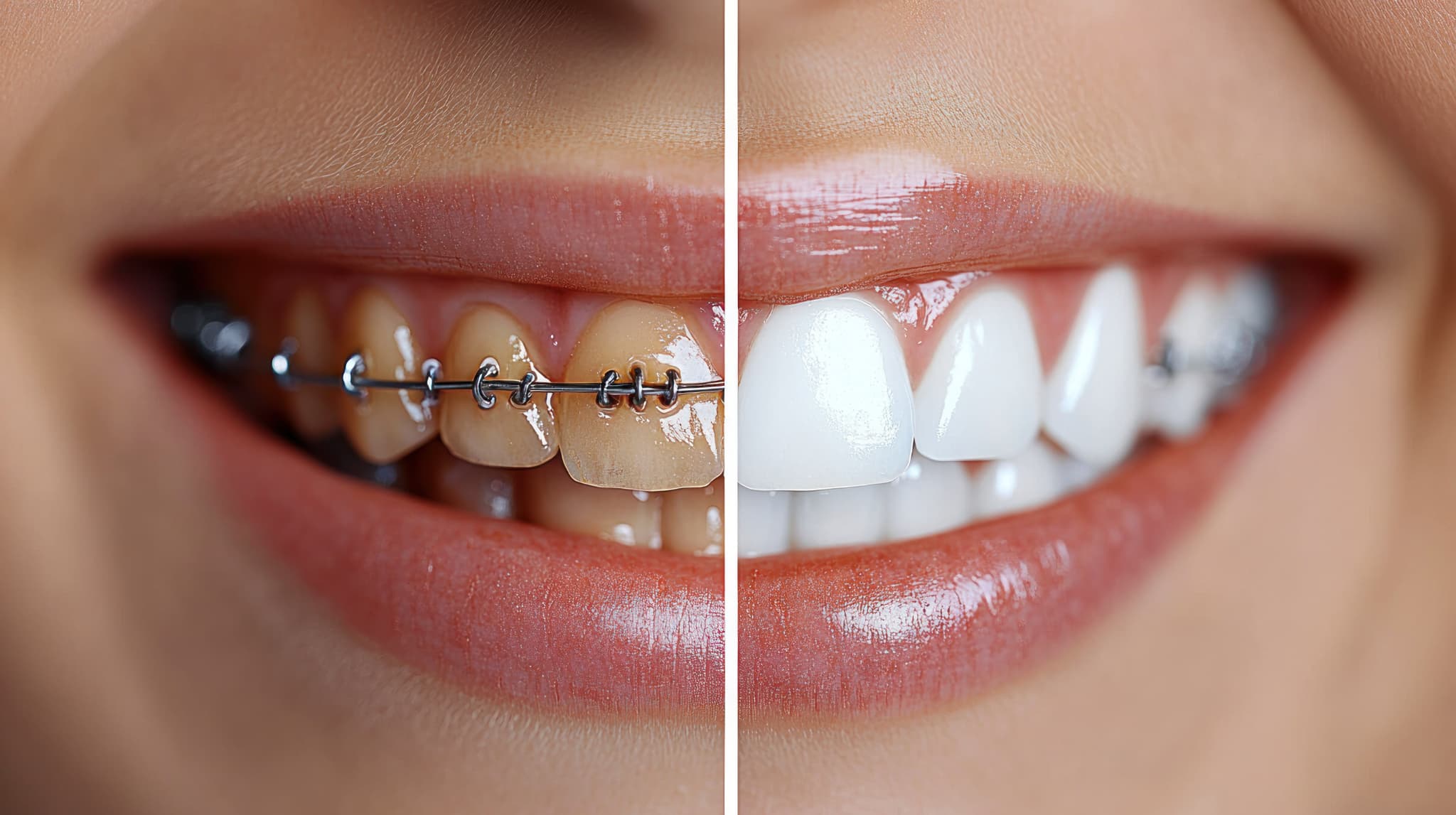 審美歯科で治療を受けた女性のビフォーアフター