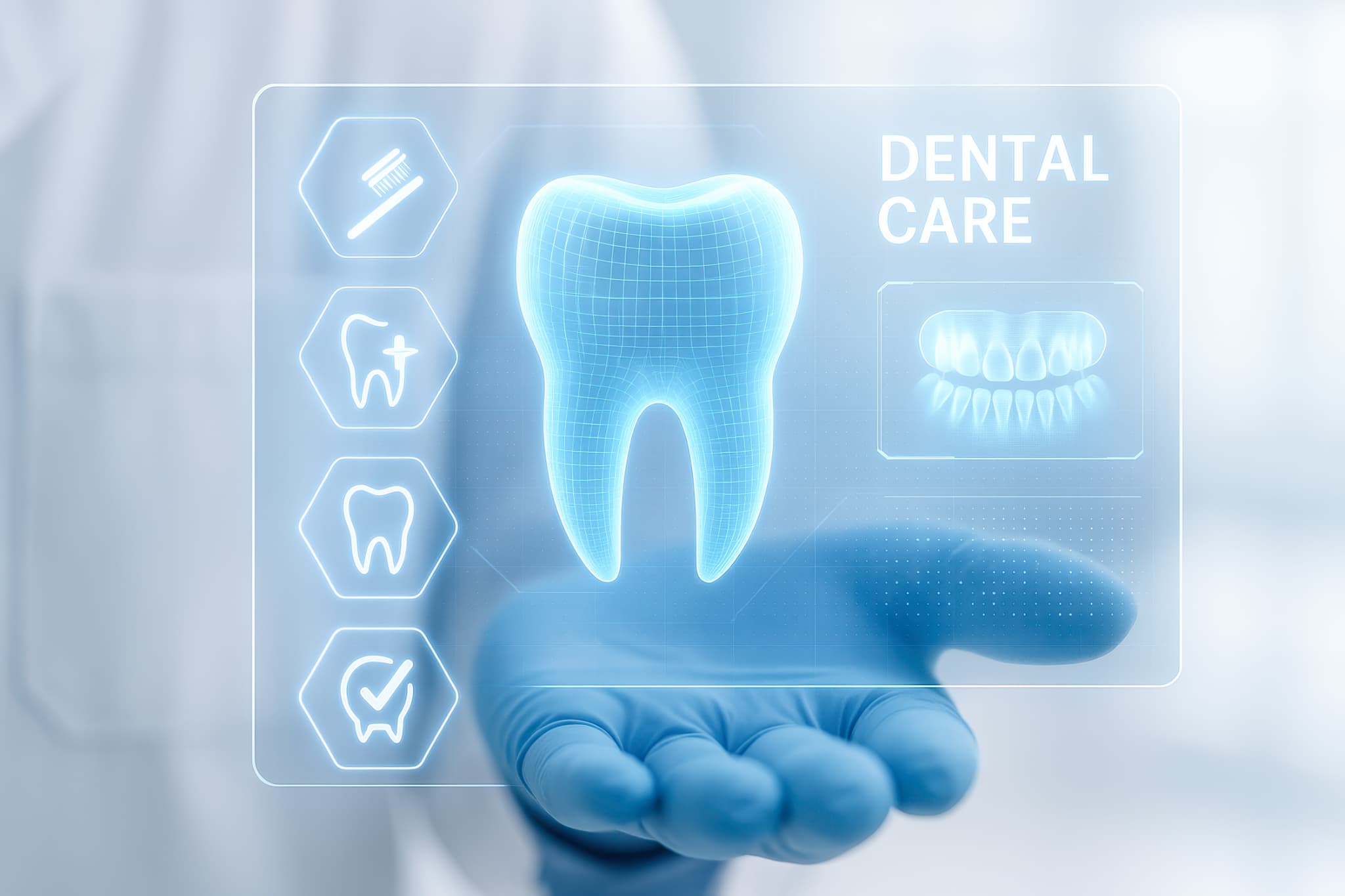 予防歯科の説明をする歯科医師